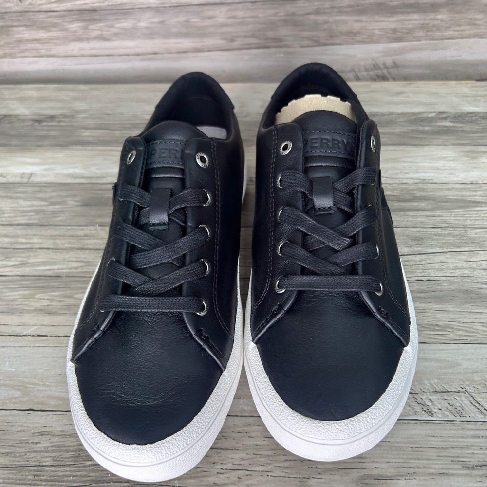 Sperry Sandy LTT Leather Black Flat Womens Size 7 Sneakers Shoes - Picture 4 of 7